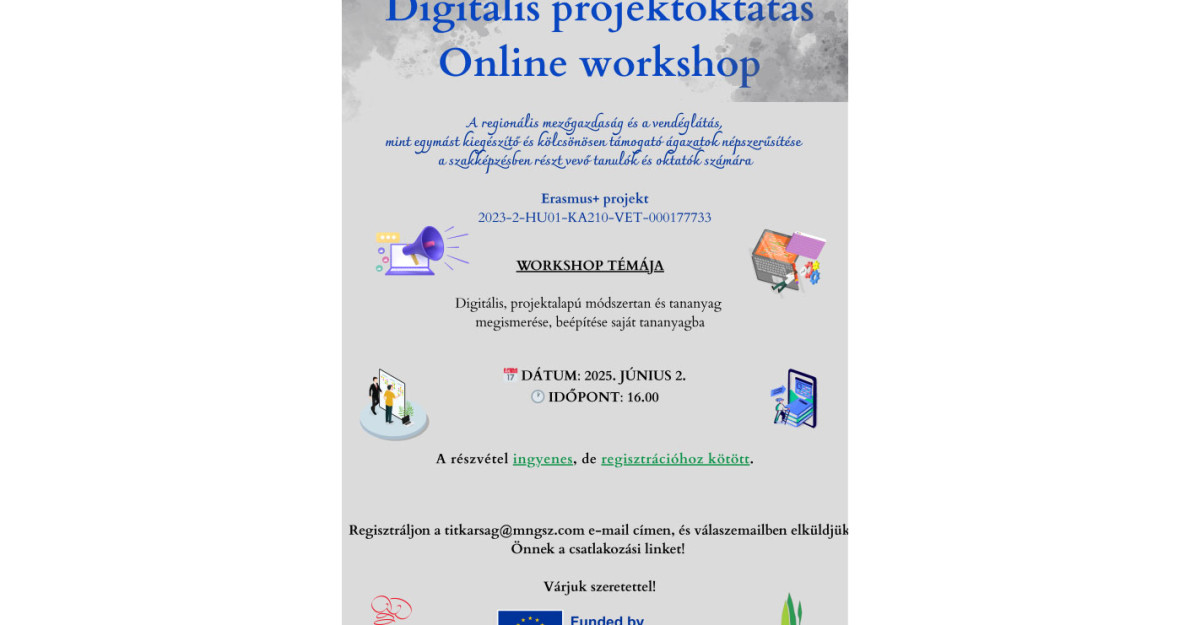 Online workshop a digitális, projektalapú módszertan bemutatásáról
