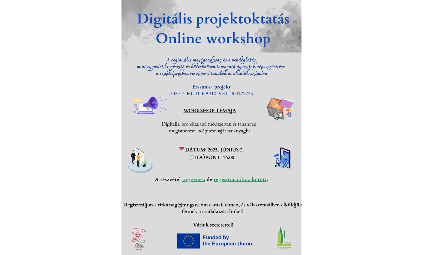 Online workshop a digitális, projektalapú módszertan bemutatásáról
