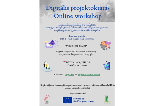 Online workshop a digitális, projektalapú módszertan bemutatásáról