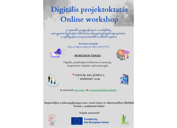 Online workshop a digitális, projektalapú módszertan bemutatásáról